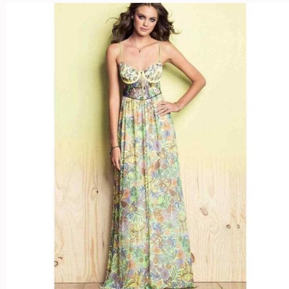Revolve - Maaji tropical green maxi dress from Revolve small